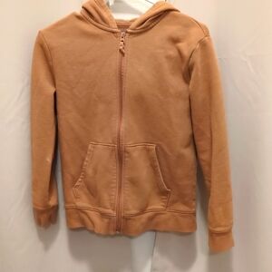 Kids Cat & Jack Tan Hoodie Hooded Sweatshirt Zip Up Jacket Childs Large